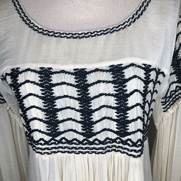 Ralph Lauren Blue Label Embroidered Peasant Top Size XS Boho, Cottagecore - Picture 3 of 12